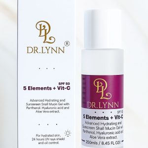 Dr. Lynn 5 Elements + Vit-C Advanced Hydrating and sunscreen Snail Mucin Gel.  With Panthenol, Hyaluronic acid and Aloe Vera extract. - Retail (1 bottle)